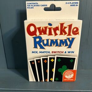 MindWare Qwirkle Rummy Card Game - Black and Multicolor
